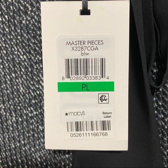 NWT DKNY Pleated Tie-Neck Top LP black and ivory - Picture 4 of 8